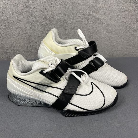 Nike Shoes Mens Size 12 White Black Romaleos 4 Weightlifting Training CD3463-101 - Picture 1 of 16